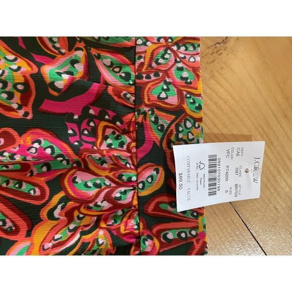 NWT!Women's J.Crew Floral ruffle tiered skirt.ElasticWaist.Beautiful print.Small - Picture 3 of 4